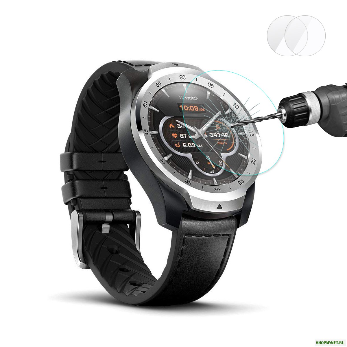 Enkay 2шт 0,2 мм 9H протектор экрана из закаленного стекла для часов TicWatch Pro